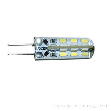 G4 3014 SMD 24-piece LED 2W LED Silicone Cold White/Warm White Mini Chandelier Bulb, 12V DC